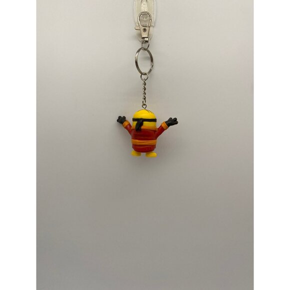 Upcycled Despicable Me Minion Karate Keychain Charm for Purses - Retro Toy - Picture 3 of 5